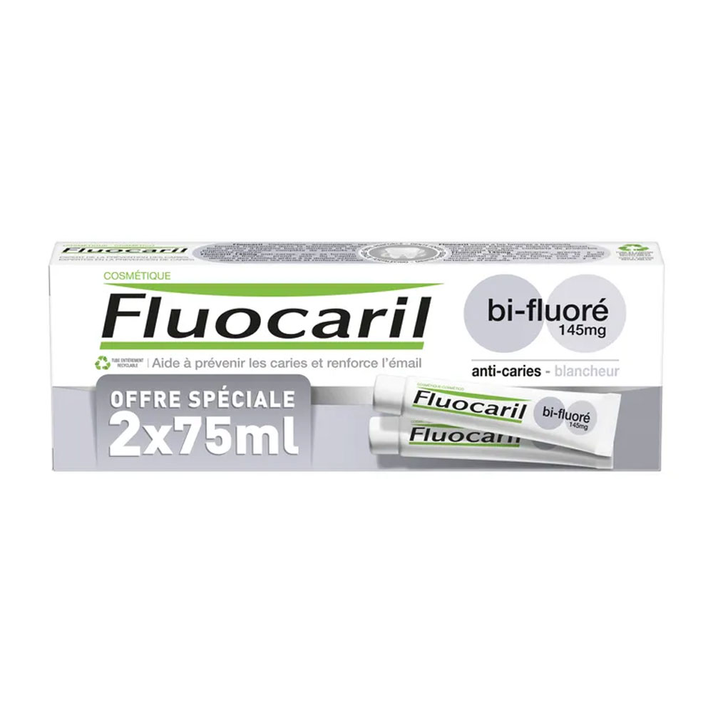 Fluocaril Bifluoride whitening anti-cavity toothpaste 2 x 75 ml