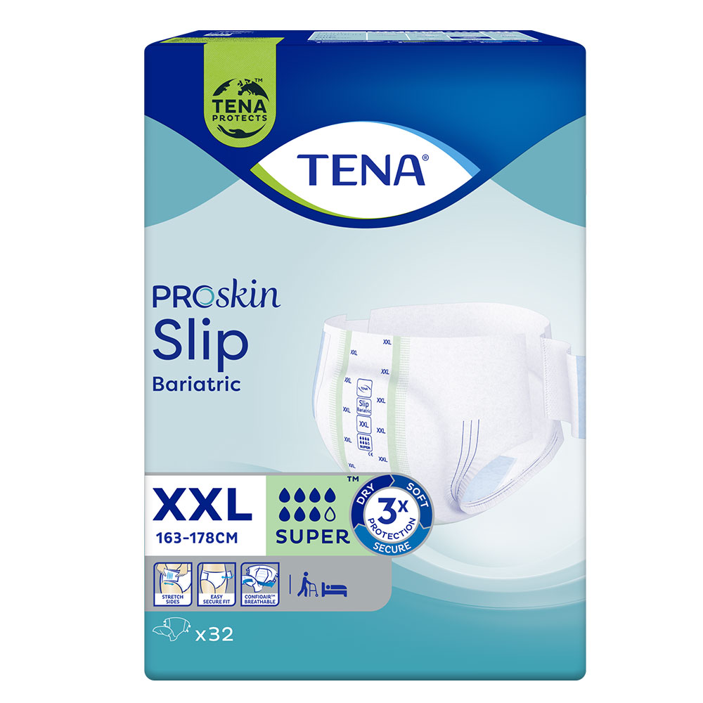 Tena Proskin Slip Bariatric Absorbents for bladder weakness Size XXL x32