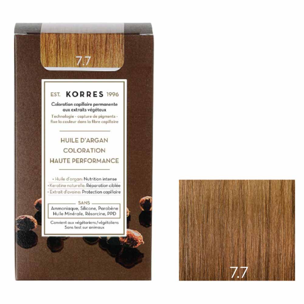 Korres Argan oil Permanent Hair Colour With Argan Oil 50ml 7.7 BLONDE BROWN