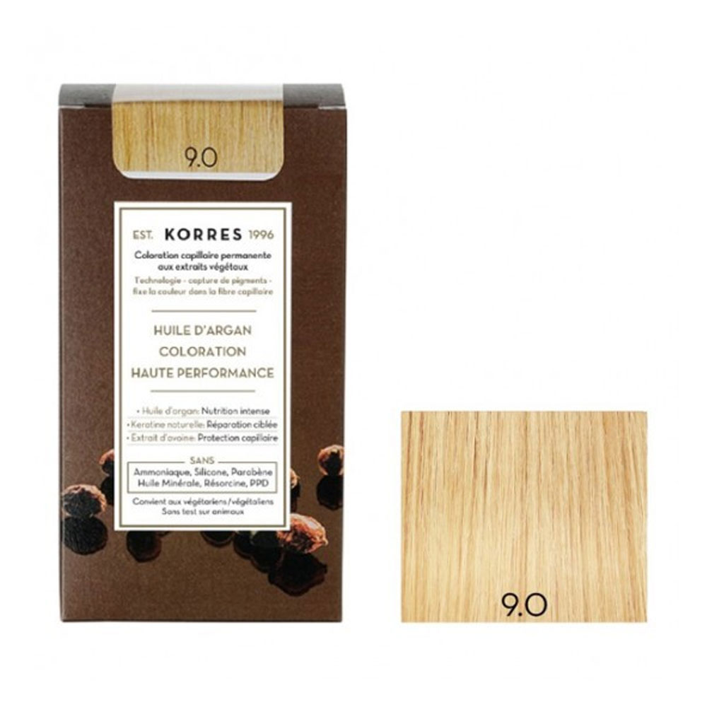 Korres Argan oil Permanent Hair Colour With Argan Oil 50ml 9.0 VERY LIGHT BLONDE