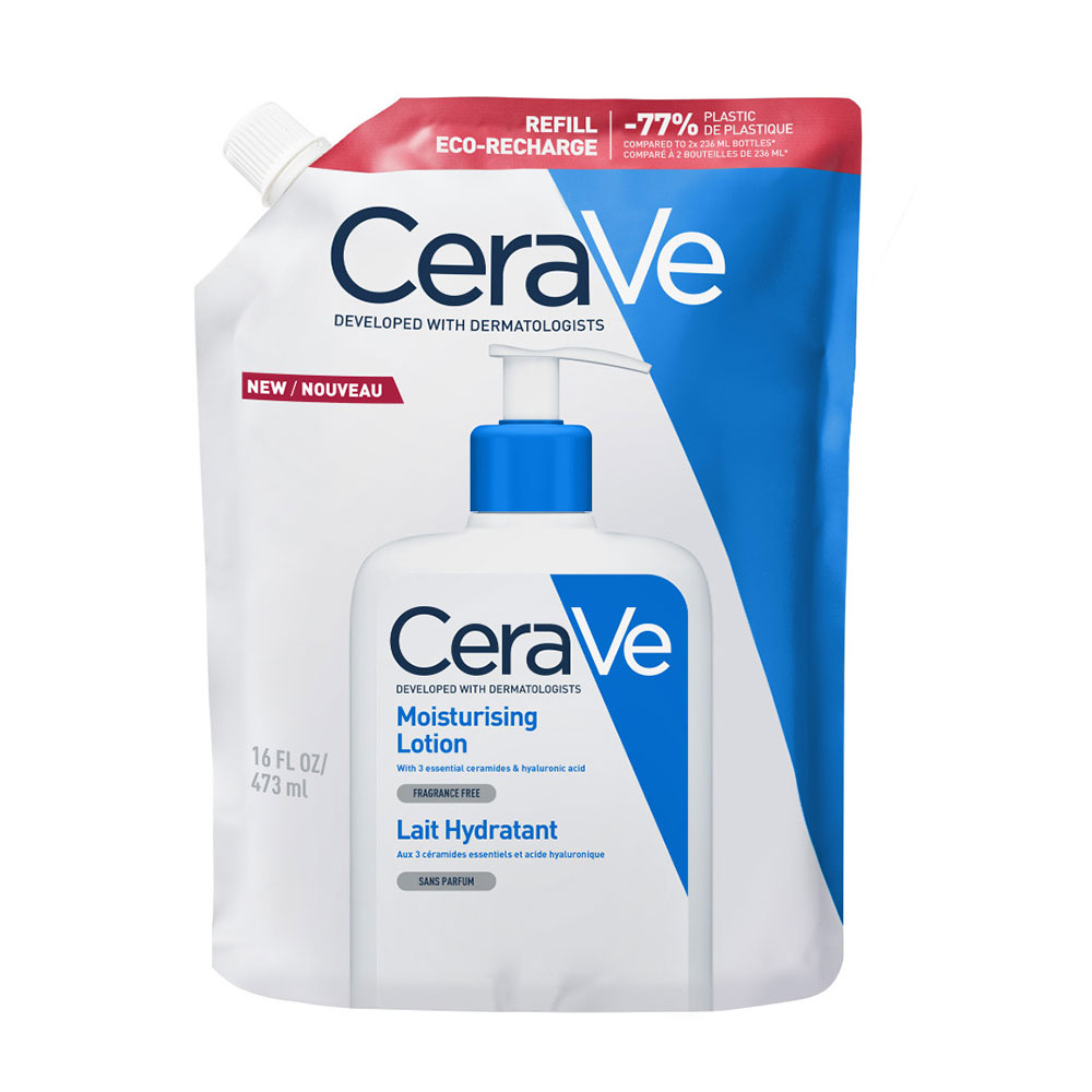 Cerave Body Eco refill hydrating face and body lotion for very dry skin 473 ml