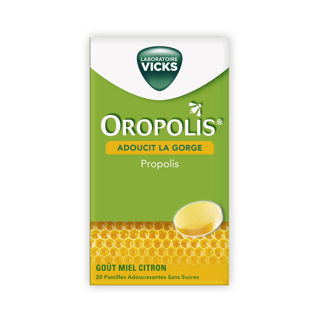 Oropolis Throat Softening Lozenges X 20 Gout Miel Citron 20 pastilles