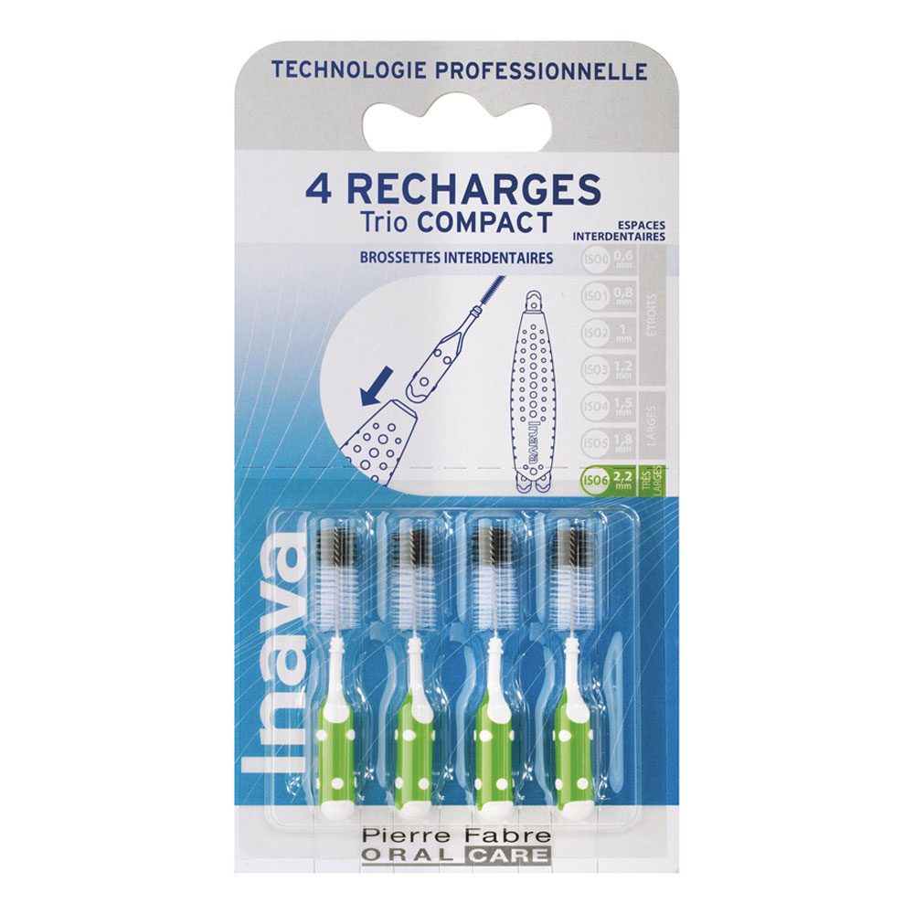 Inava Refill interdental brushes 2.2mm Green 2 x 4