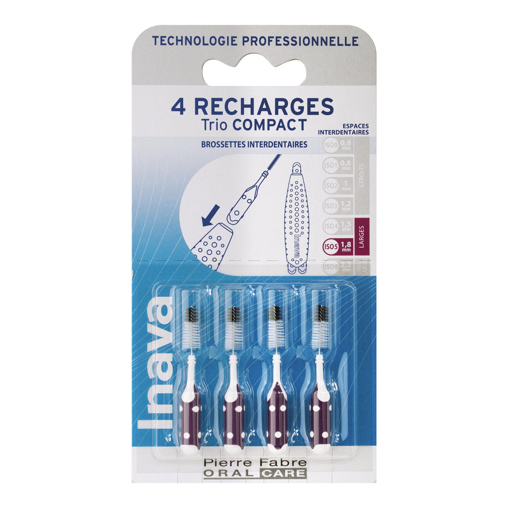 Inava Interdental brush refills 1.8mm Purple x 3