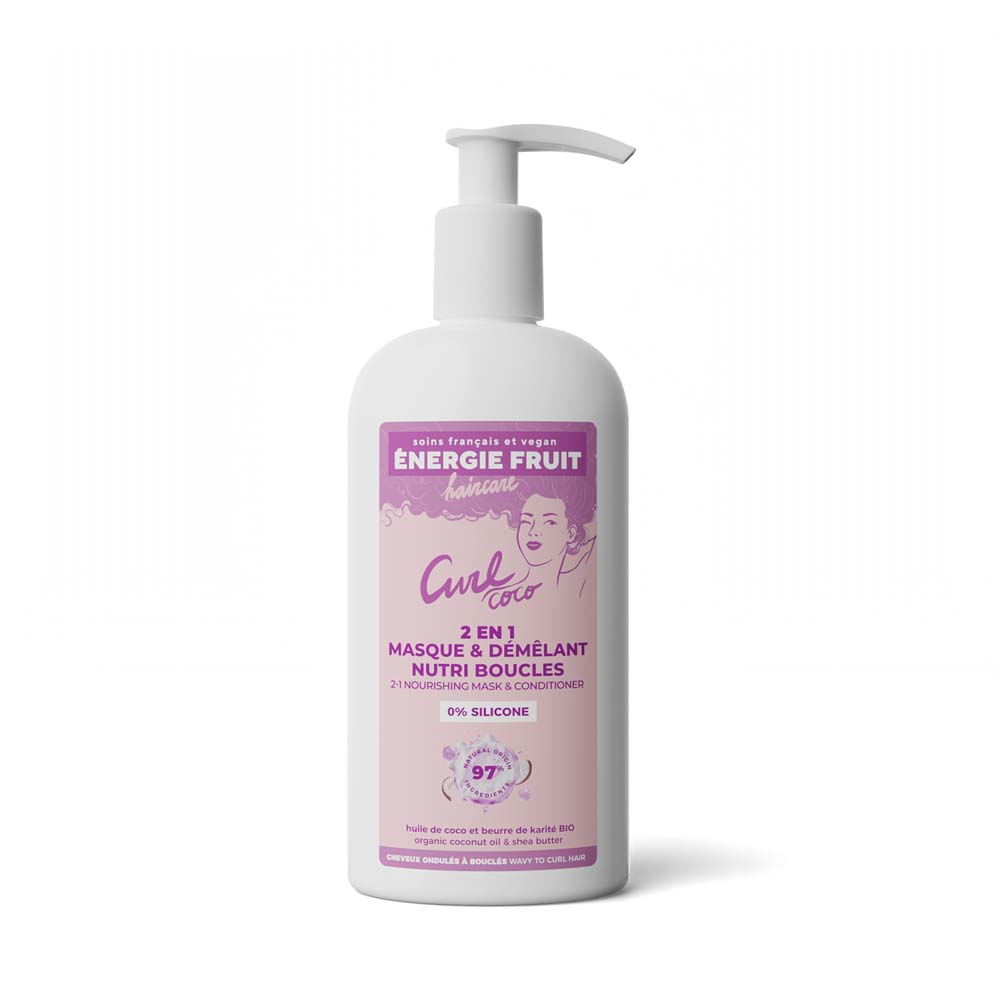 Energie Fruit 2 In 1 Coco &amp; Organic Shea Butter Masks Hair Curls 300ml