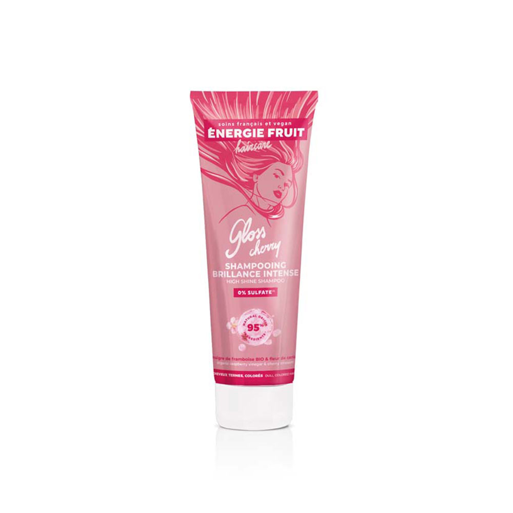 Energie Fruit Intense Shine Cherry Blossom & Raspberry Vinegar Organic Shampoo dull or coloured hair 250 ml