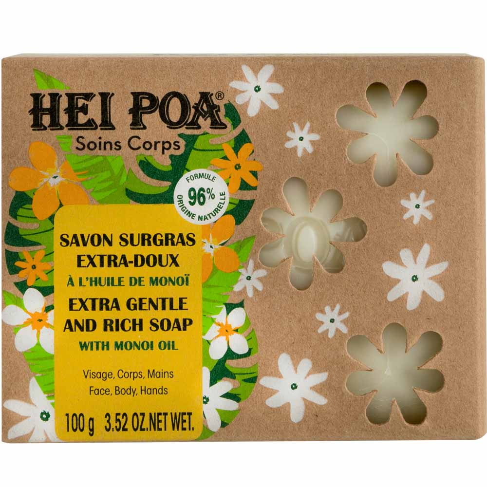 Hei Poa Body Care Ultra-rich soap with monoi oil extract Corps 100g