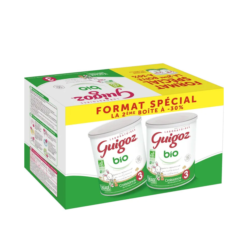 Guigoz Organic Growth milk powder special format from 10 months to 3 years 2 x 800 g