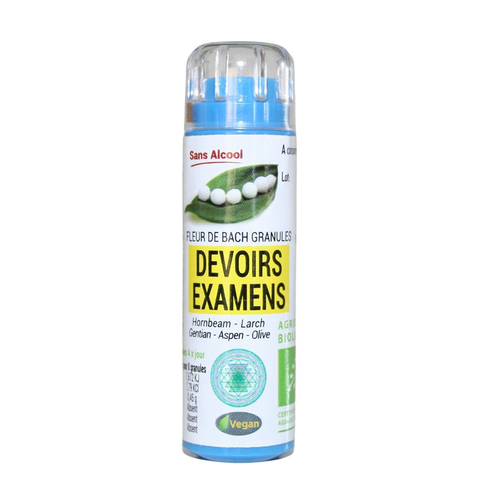 Kosmeo Bach flowers homework exams organic 120 granules