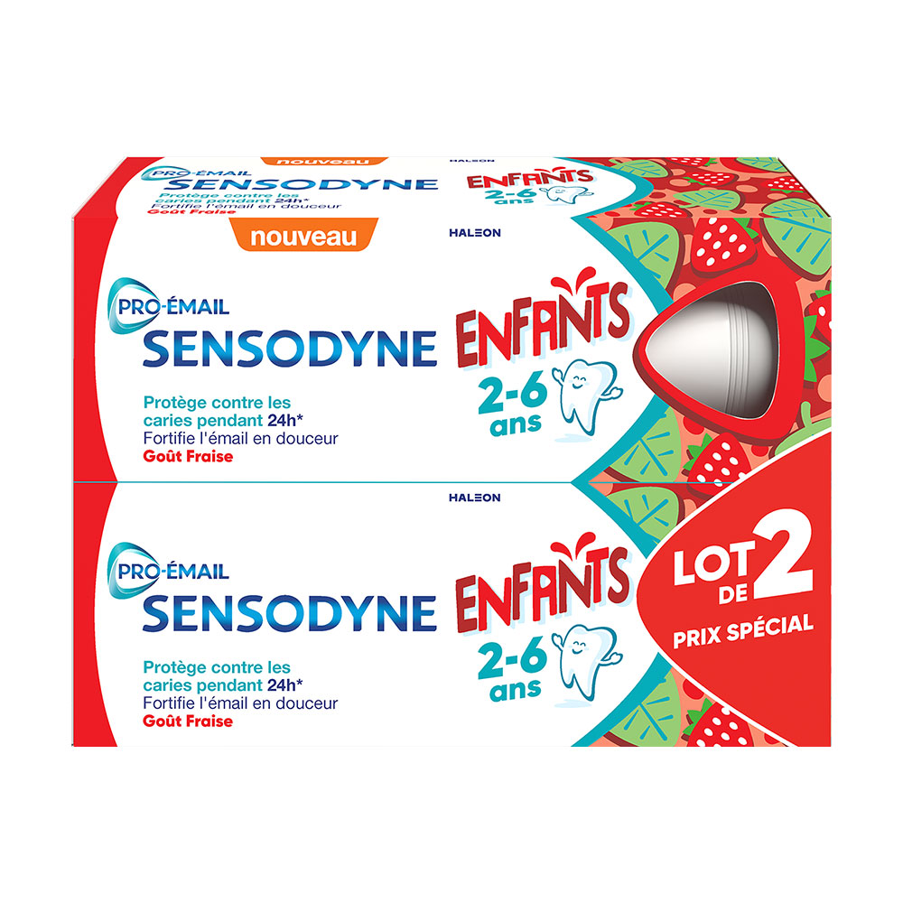 Sensodyne Pro-Email Toothpaste Children 2 to 6 years Strawberry 2x50ml