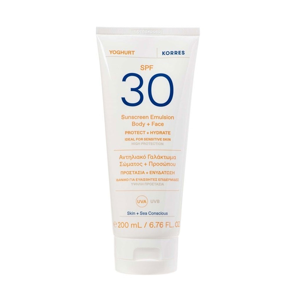 Korres Yoghurt Sunscreens Face &amp; Body Cream SPF30 200ml