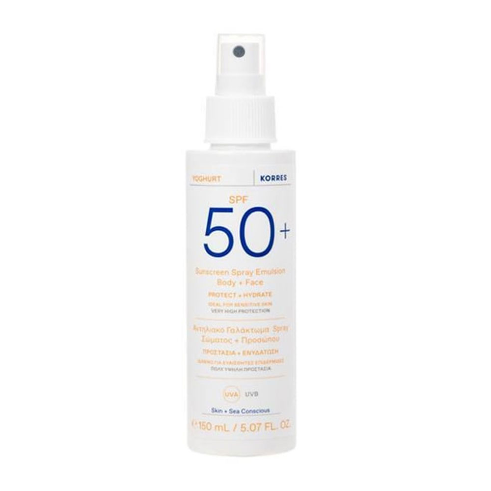 Korres Yoghurt Sunscreens Face &amp; Body SPF50+ Emulsion Spray 150ml
