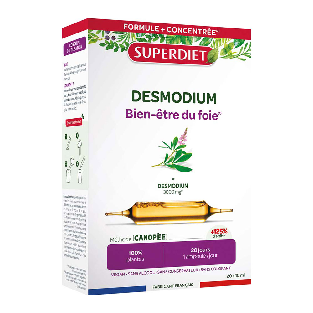 Superdiet Desmodium liver wellness 20 ampoules