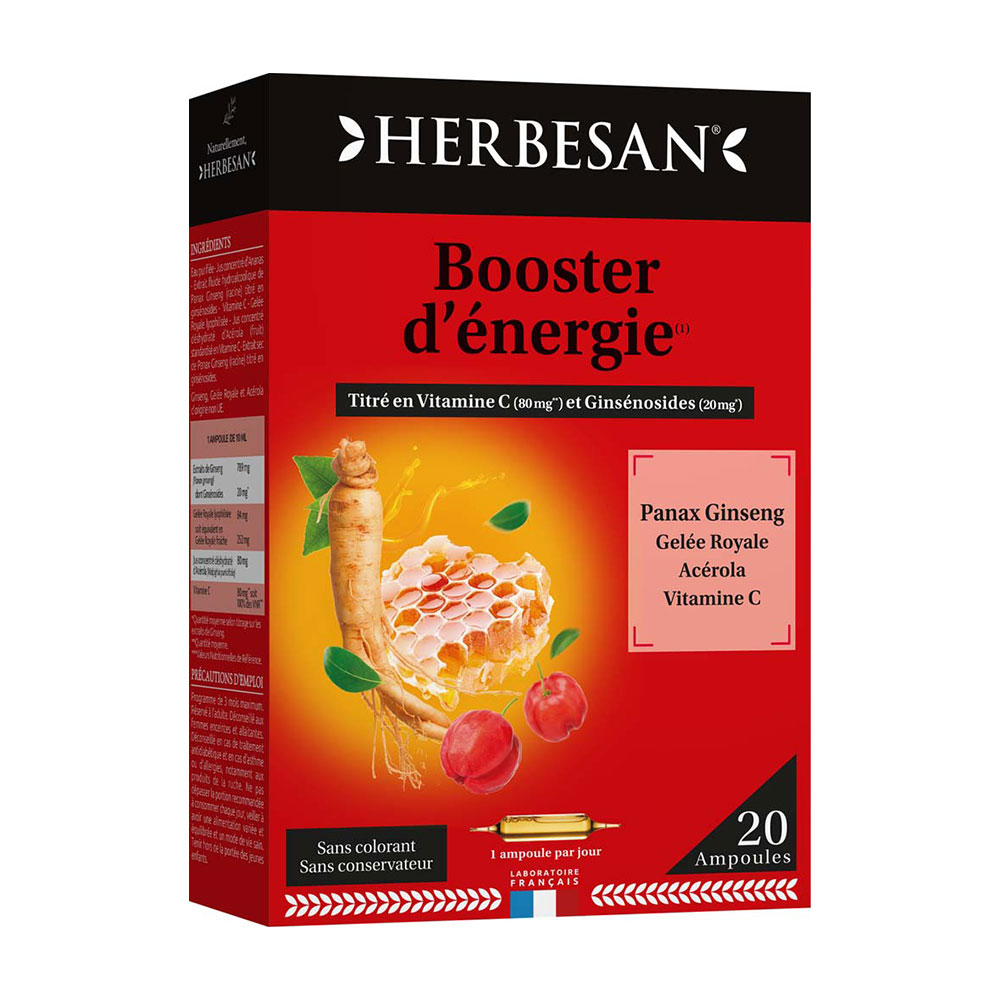 Herbesan Panax ginseng energy boost 20 ampoules