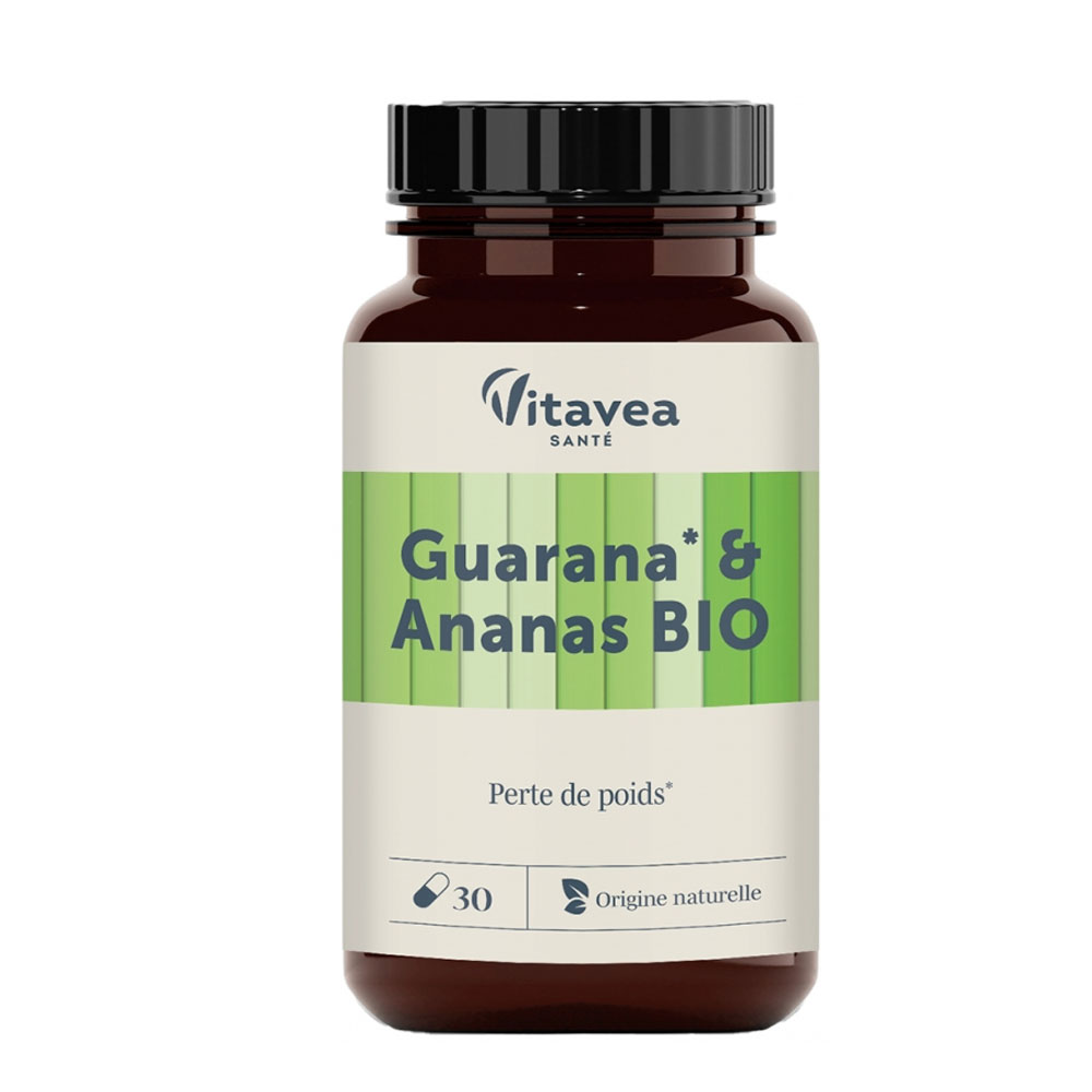 Vitavea Santé Nutri'sentiels Organic Guarana &amp; Pineapple Perte de poids 30 capsules