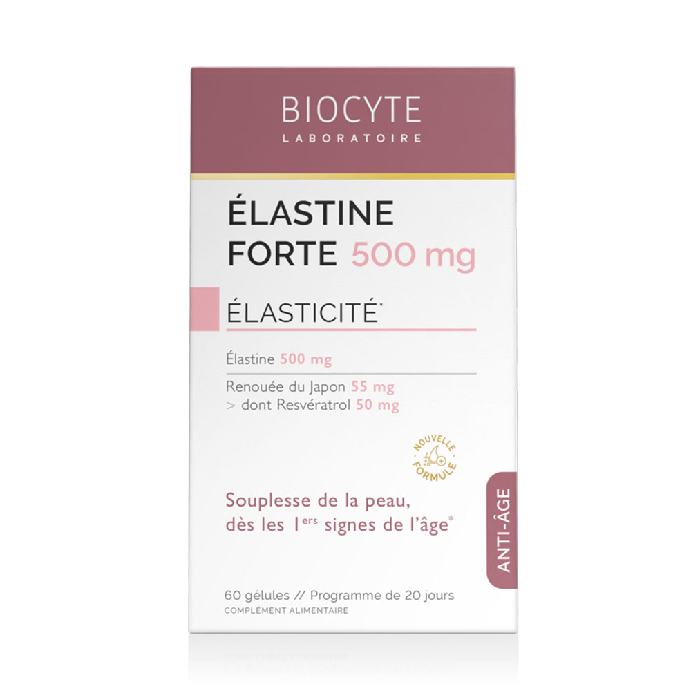 Biocyte Anti-ageing Elastin Forte 500 mg elastin and resveratrol X 60 capsules