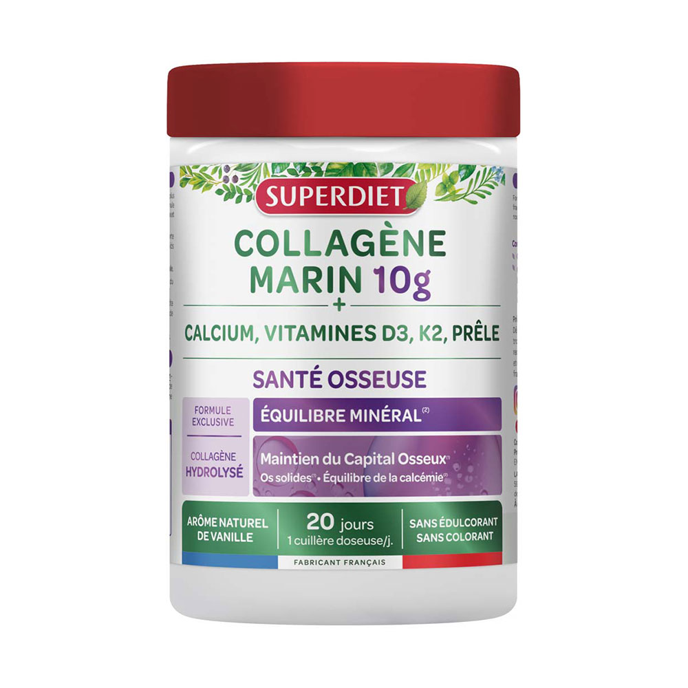 Superdiet Marine collagen 10 g bone health & mineral balance 210 g