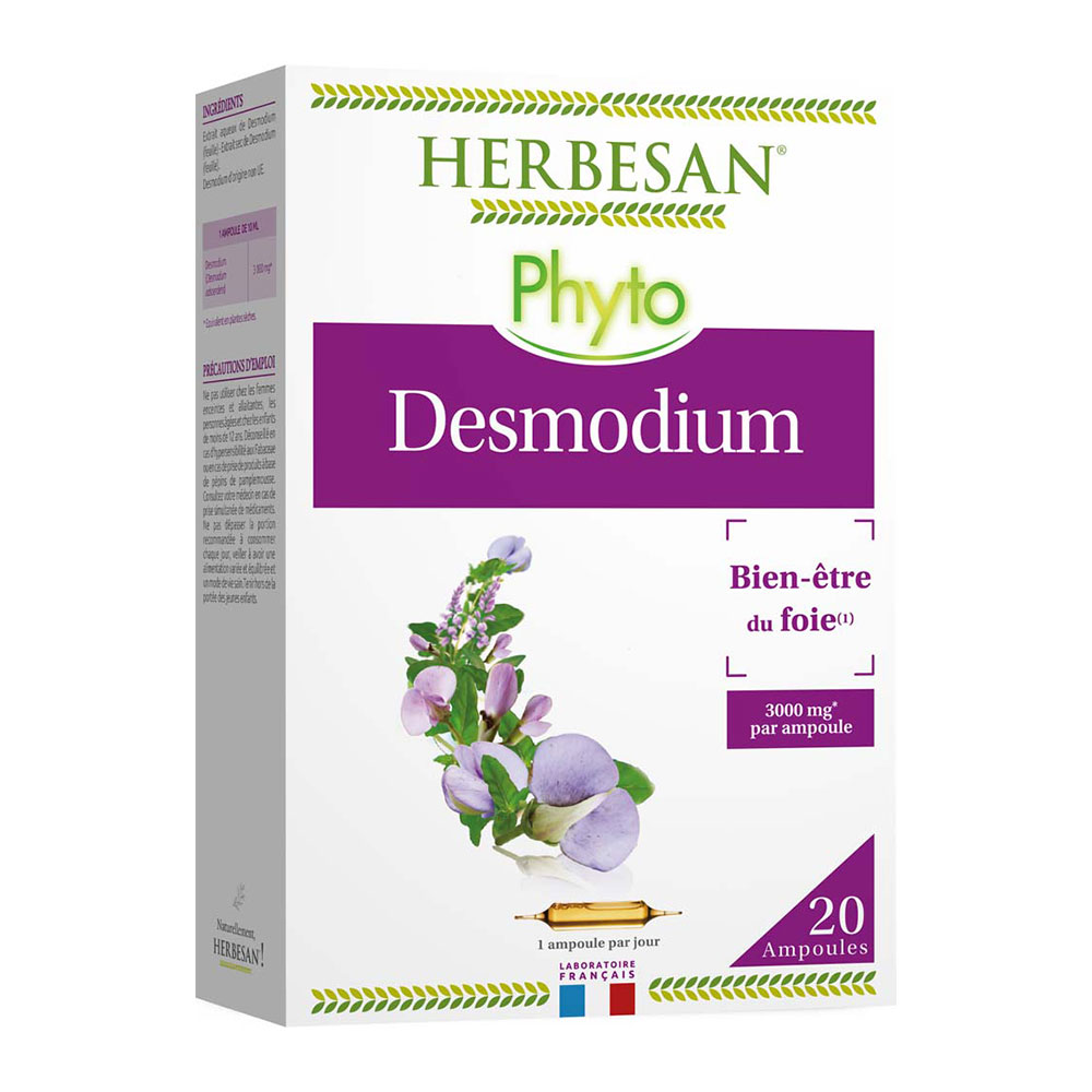Herbesan Desmodium liver wellness support 20 ampoules