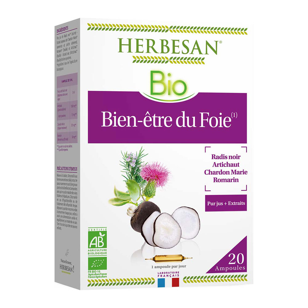 Herbesan Organic liver wellness 20 ampoules