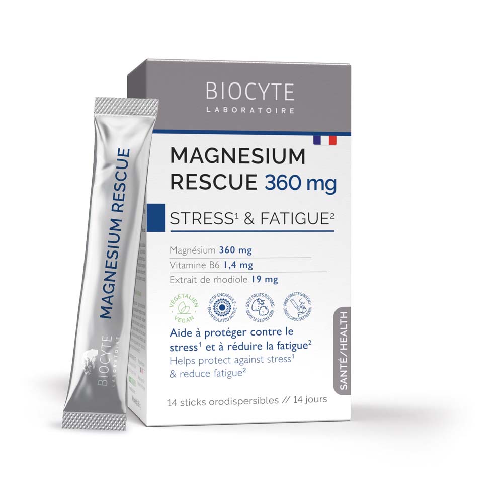 Biocyte Magnesium Rescue 300 mg stress and fatigue relief 14 sticks