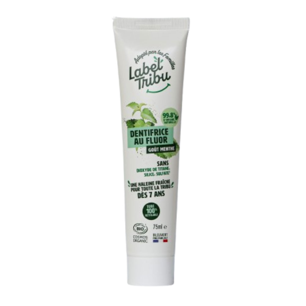 Label Tribu Toothpaste with fluoride 40ml