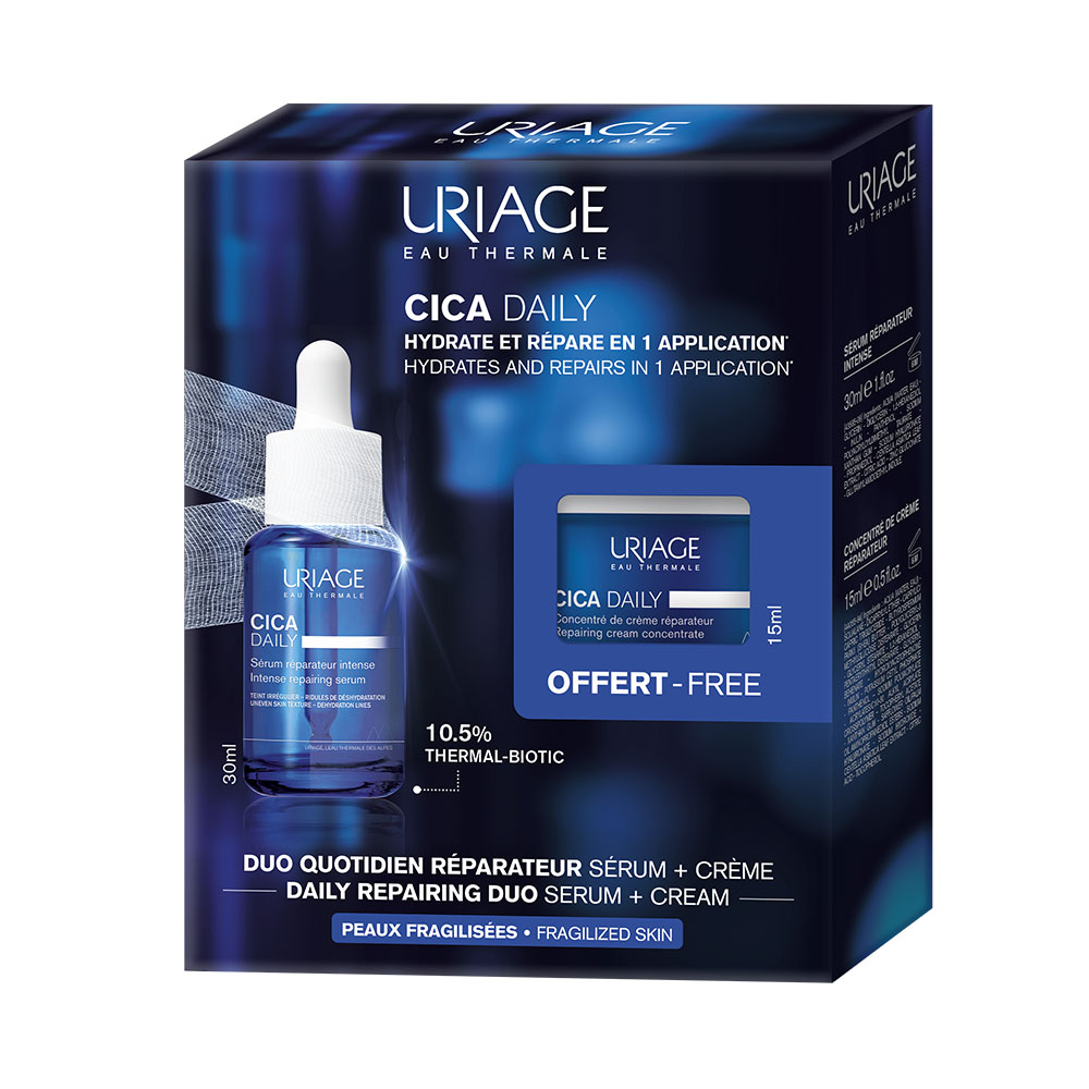 Uriage Cica Daily Daily repair duo set sensitive or weakened skin 45 ml