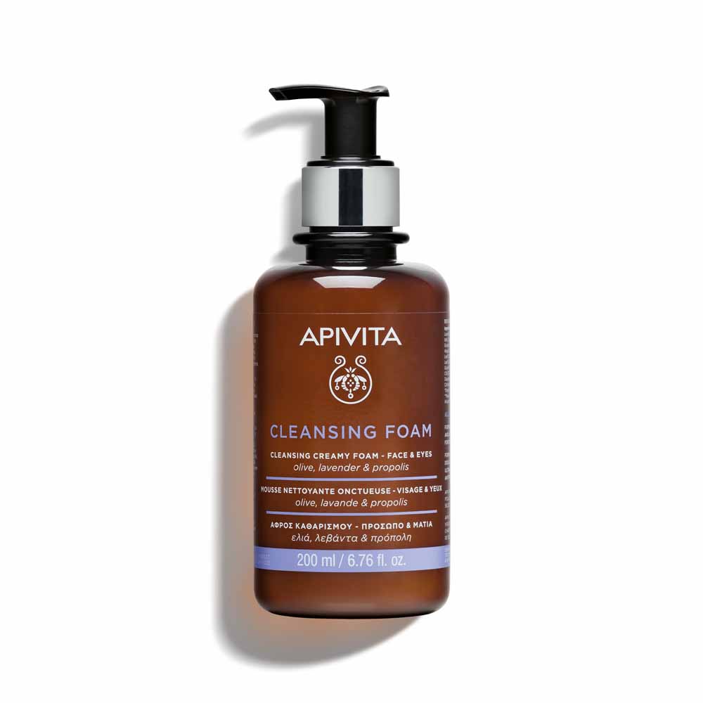 Apivita Creamy cleansing foam face and eyes 200 ml