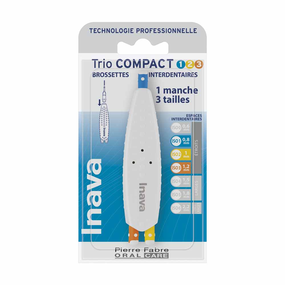 Inava Compact interdental brushes trio 0.8 mm - 1 mm - 1.2 mm