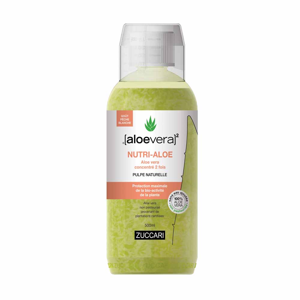 Naturancia [aloevera]2 Zuccari NUTRI-ALOE Pure Aloe vera Juice 2x concentrate Peach taste 500ml