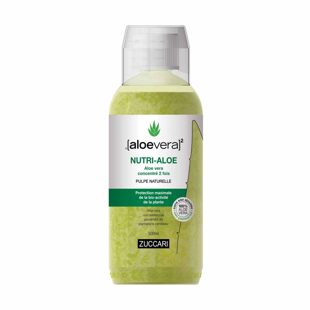 Naturancia [aloevera]2 Zuccari NUTRI-ALOE Pure aloe vera juice, unpasteurised with no added water, 2x concentrated 500 ml