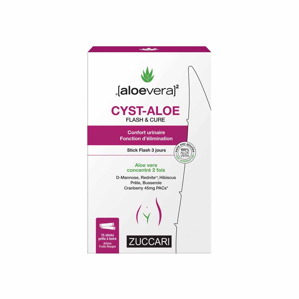 Naturancia [aloevera]2 Zuccari Cyst Aloe Flash & Cure urinary comfort 15 sticks