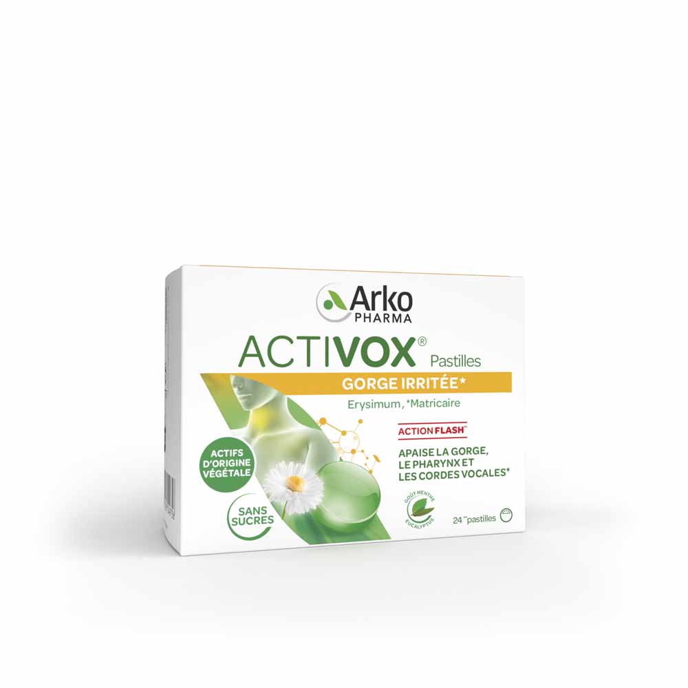 Arkopharma Activox Soothes throat with mint and eucalyptus 24 tablets