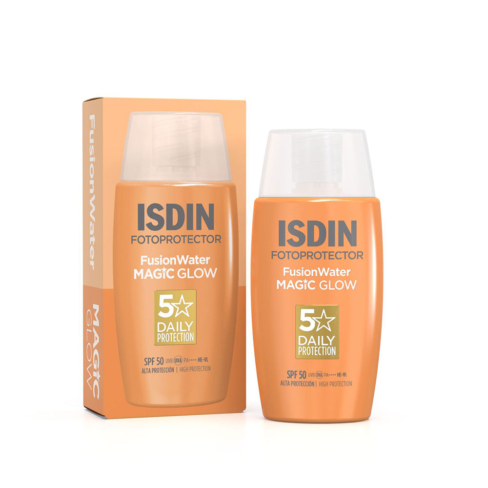 Isdin Fotoprotector Fusion Water Magic Glow Sunscreens Face Cream Ultra Light SPF50 50ml