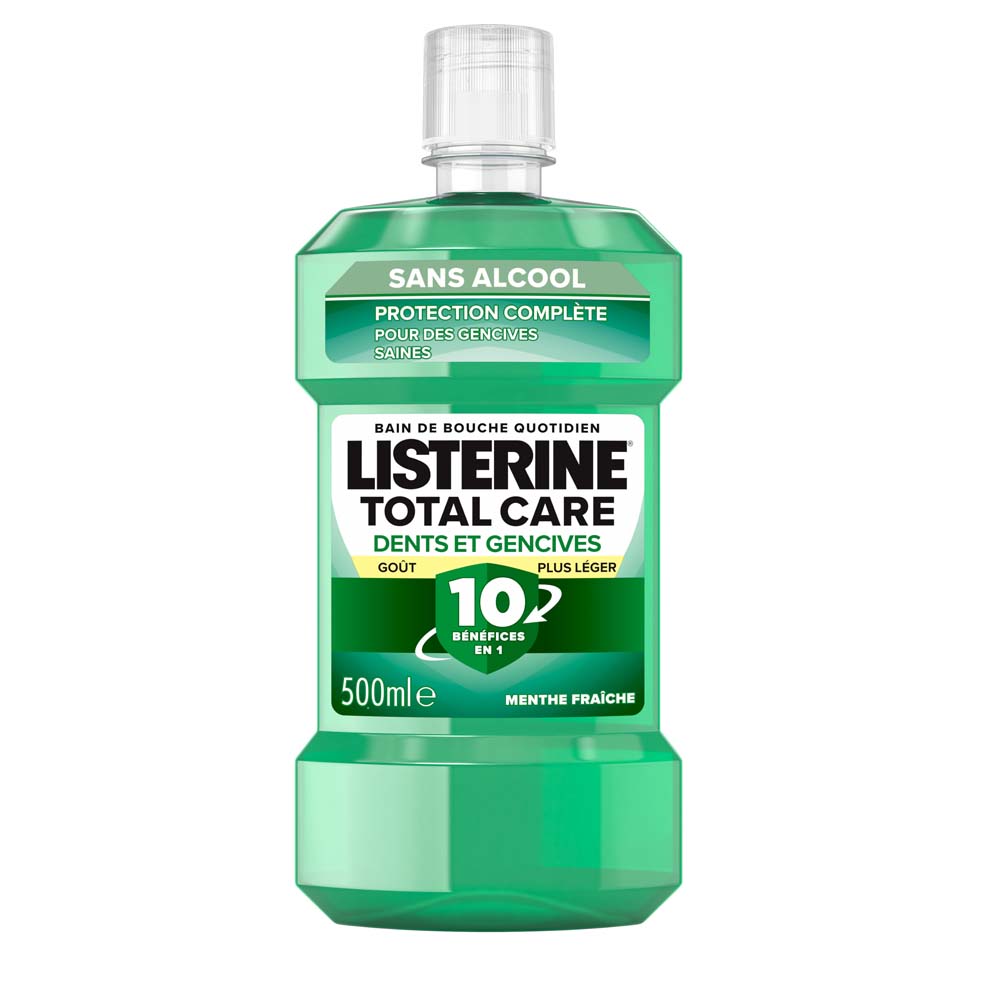 Listerine Mouth Bath Protect Teeth And Gums Soft Mint Plus Light Taste Menthe Fraîche 500ml