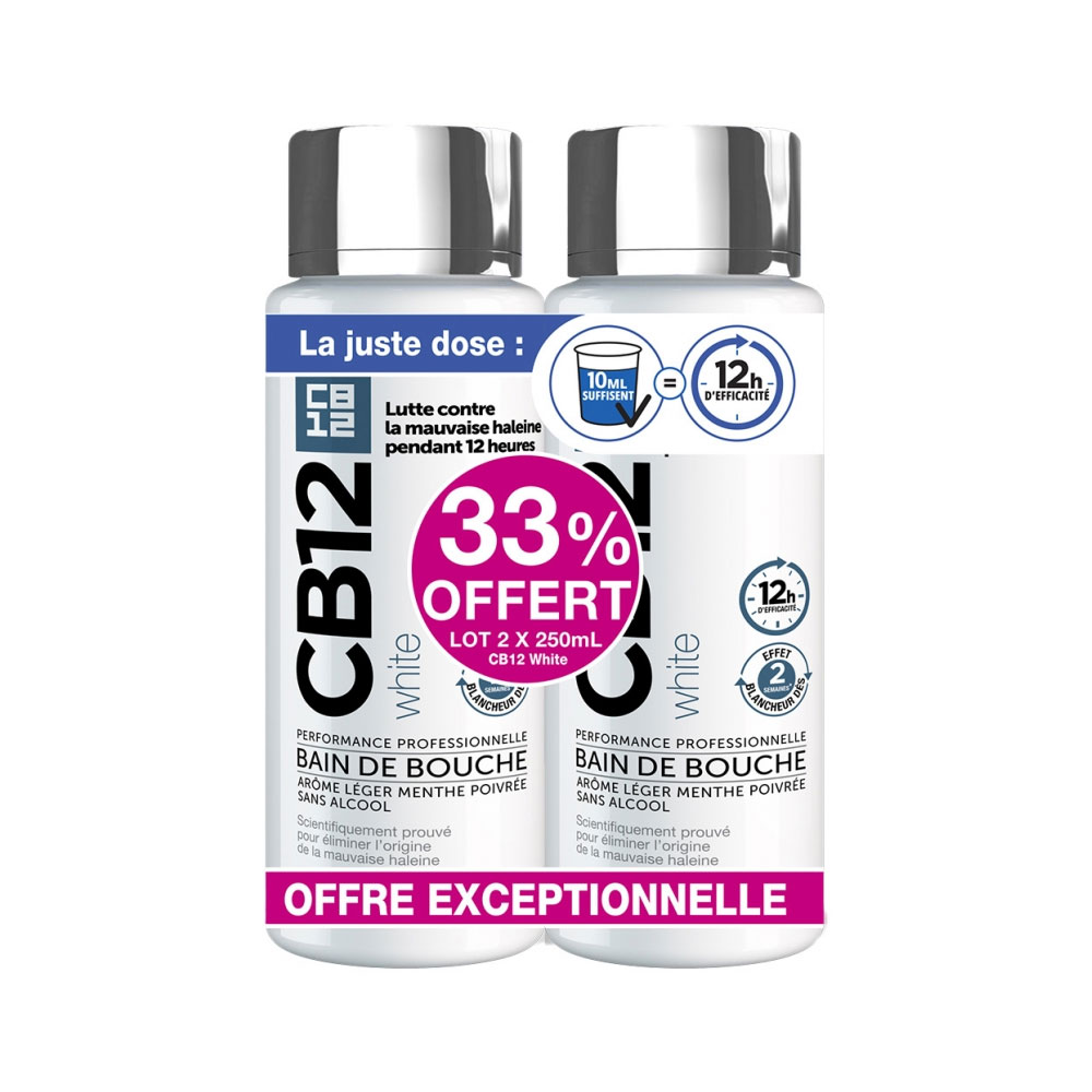 Cb12 Alcohol-Free Mouthwash mild peppermint flavour 2 x 250 ml
