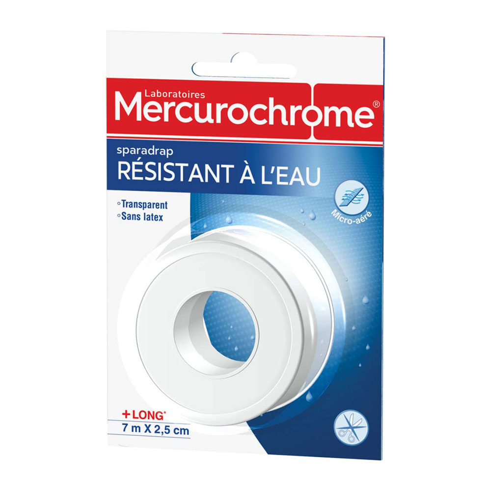 Mercurochrome Waterproof Plaster 7 M X 2.5 Cm