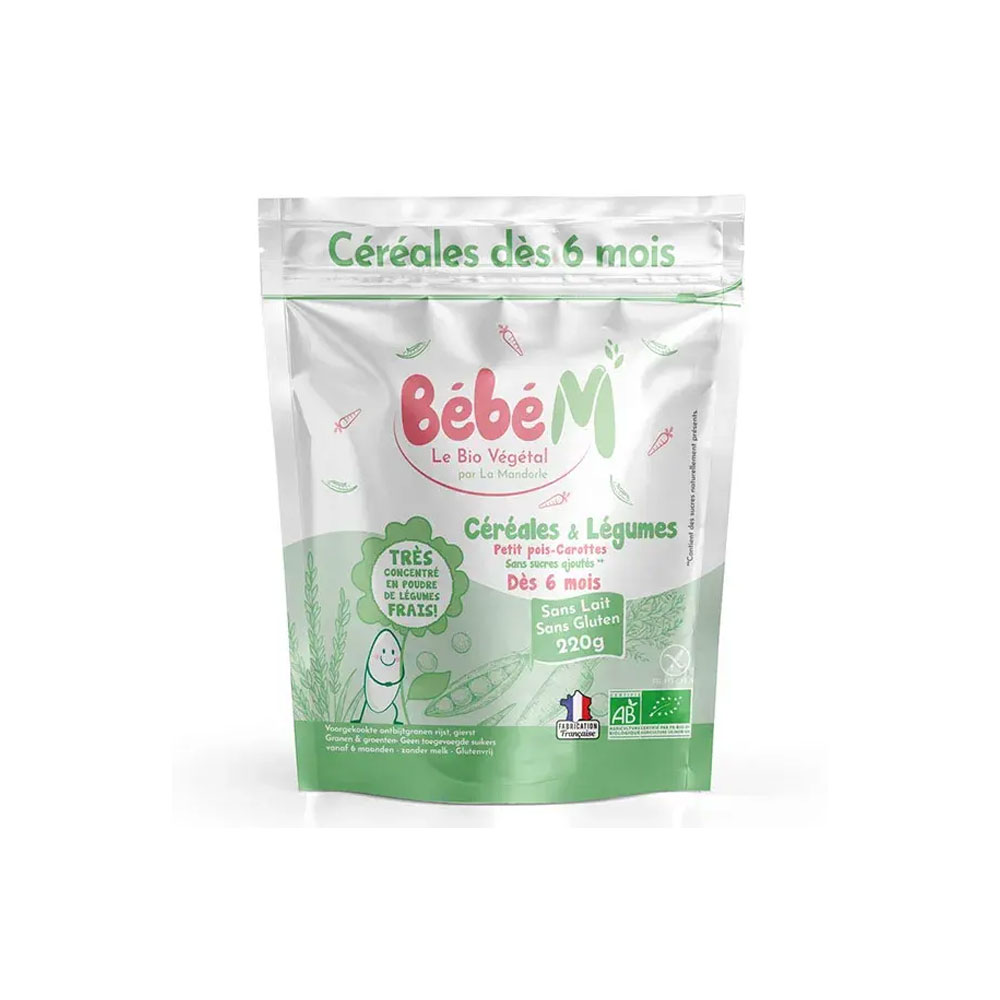 La Mandorle Bébé M Organic Cereals and Vegetables suitable from 6 months 220 g