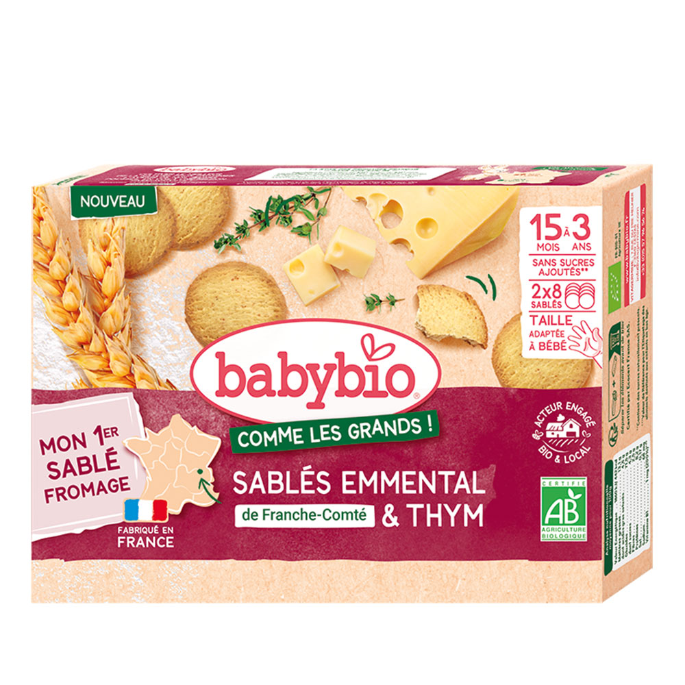 Babybio Emmental and thyme biscuits 16 units