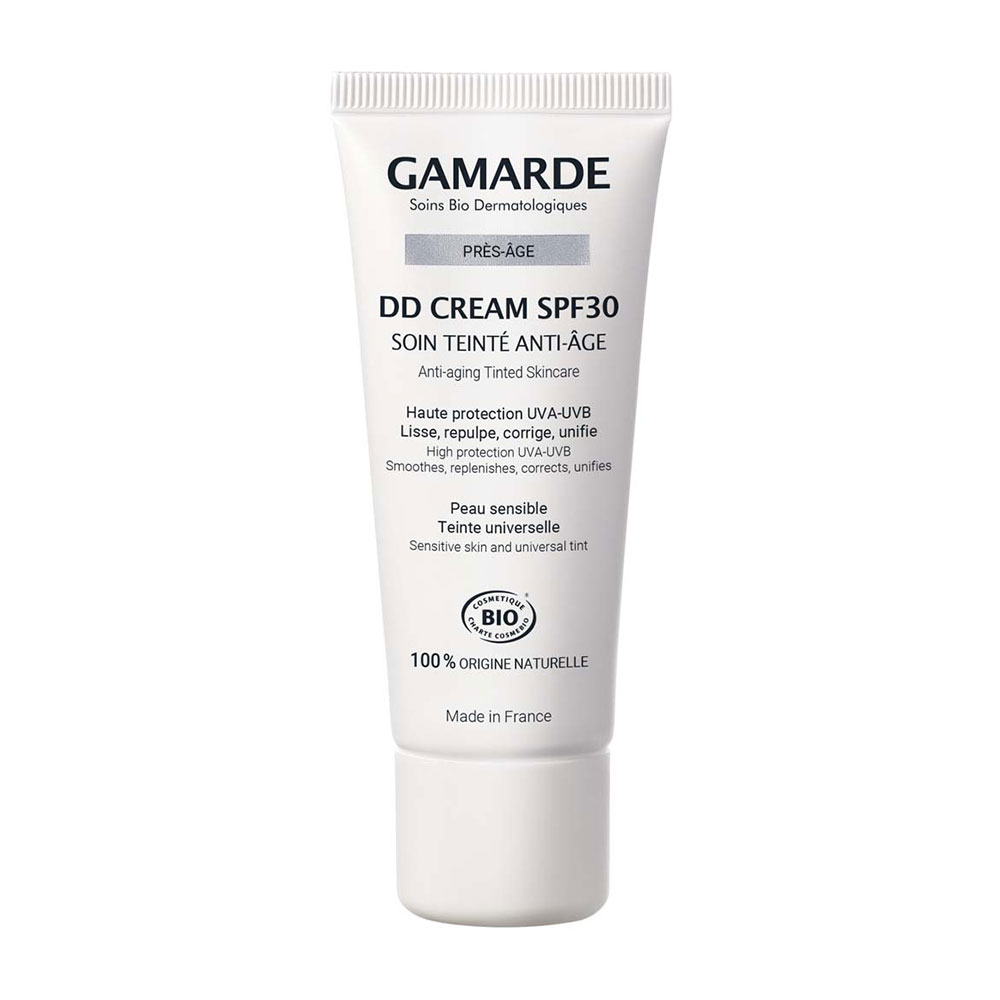Gamarde Pres-Age DD cream SPF30 organic tinted anti-ageing skincare 40 ml
