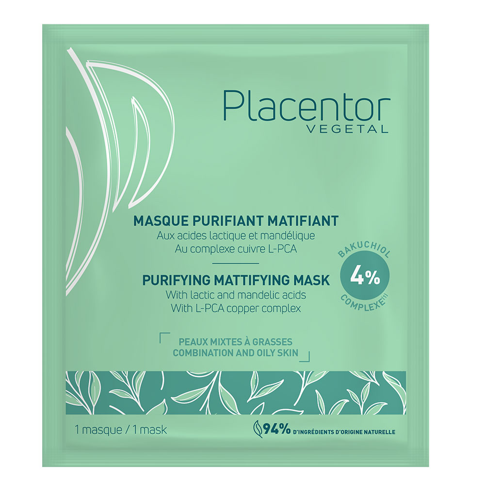 Placentor Végétal Purifying mattifying Masks Combination to oily skin 25g