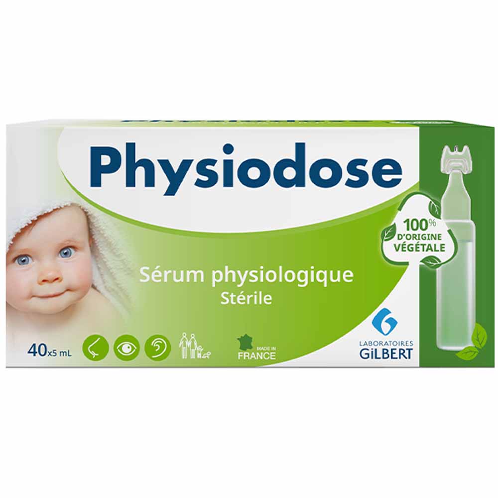 Gilbert Physiodose Serum physiologique sterile Plastique Végétal 40 doses x 5ml
