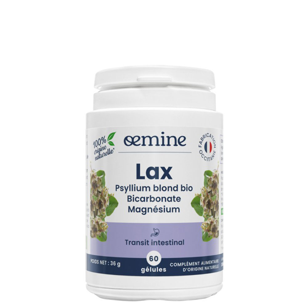 Oemine Organic blond psyllium laxative 60 capsules