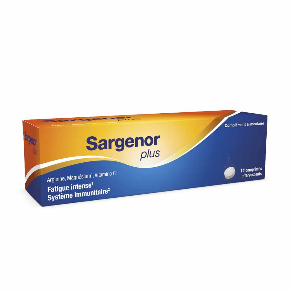 Sargenor Plus Argenine Magnesium Vitamin C 14 Effervescent tablets