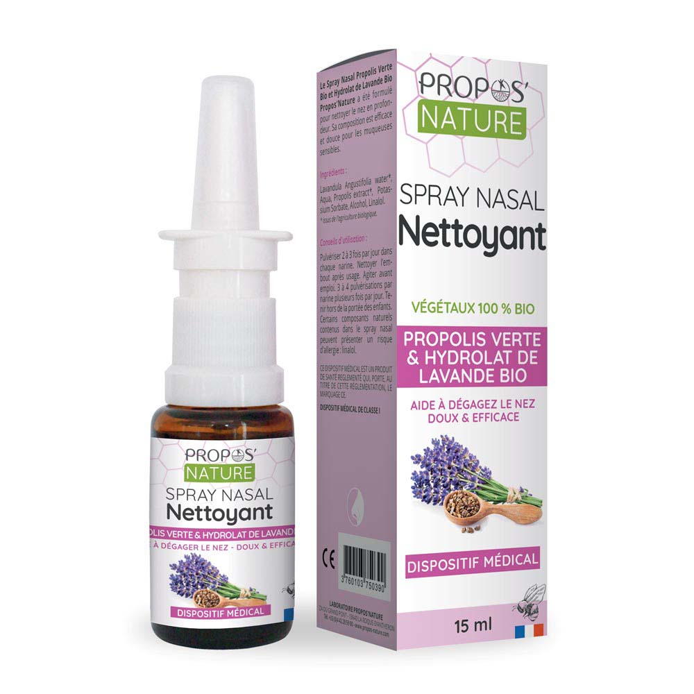 Propos'Nature Green Propolis and Lavender Hydrosol Spray Nasal Spray Bioes 15ml