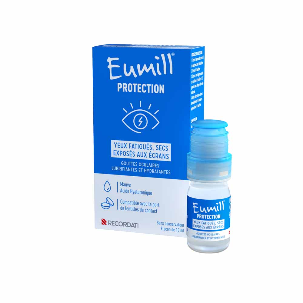 Eumill Lubricating and hydrating eye drops Dry tired eyes exposed to screens