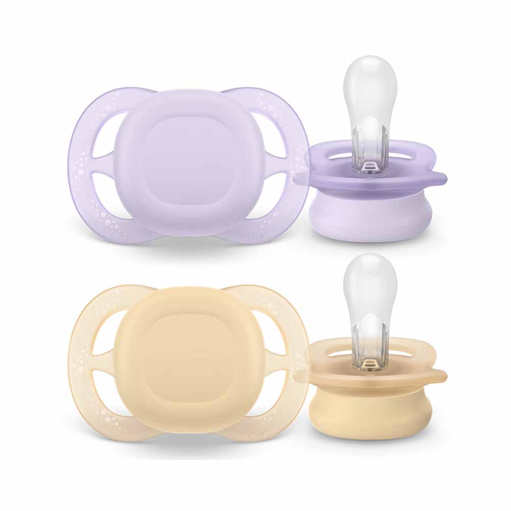 Avent Ultra Start Symmetrical silicone soothers 0 to 2 months x2