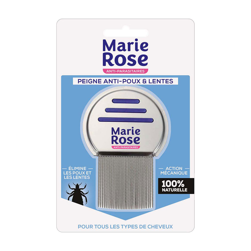 Marie Rose Anti-Lice and Nits Comb Striated Teeth All Hair Types
