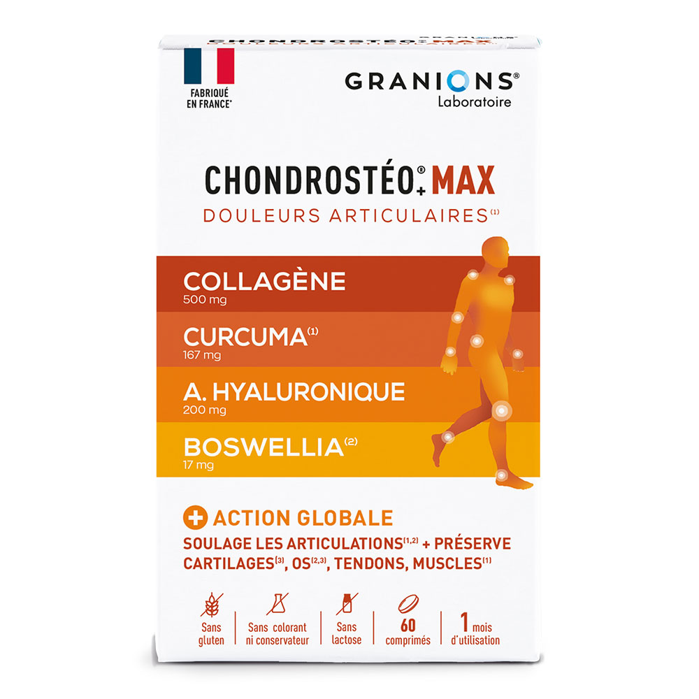 Granions Chondrostéo Max Collagen Turmeric &amp; Hyaluronic Acid 60 tablets