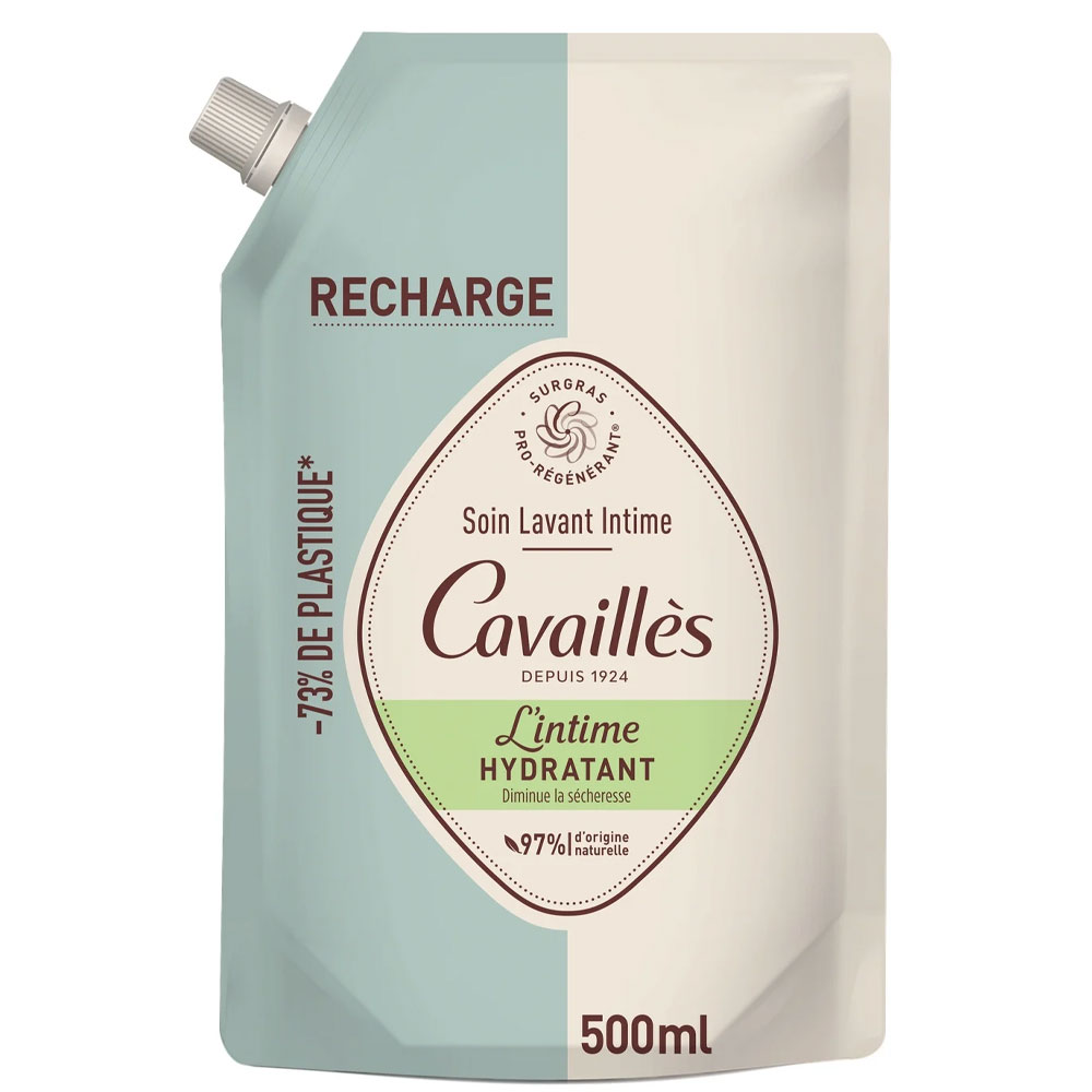 Cavaillès Intimate Dryness Eco-refill hydrating cleansing wash dryness 500 ml