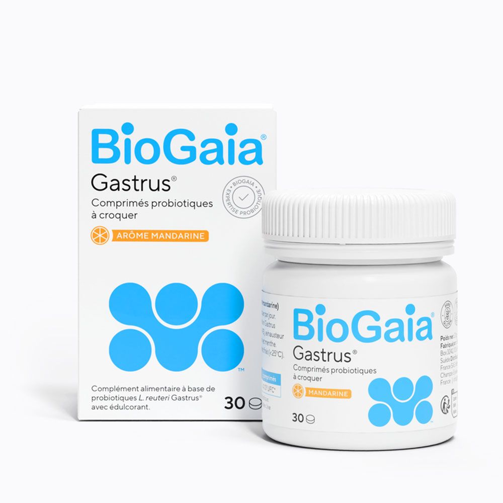 Biogaia Gastrus® Probiotics Mandarin flavour 30 chewable tablets